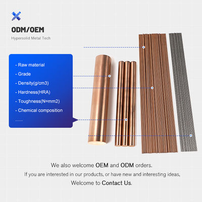 Polished Tungsten Alloy Products WCu Alloy Thermal Conductivity Round Bar Stock